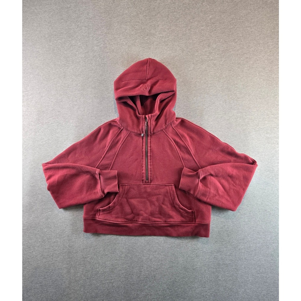Lululemon Scuba Oversized Half Zip Hoodie Womens M/L Merlot Burgundy Pullover